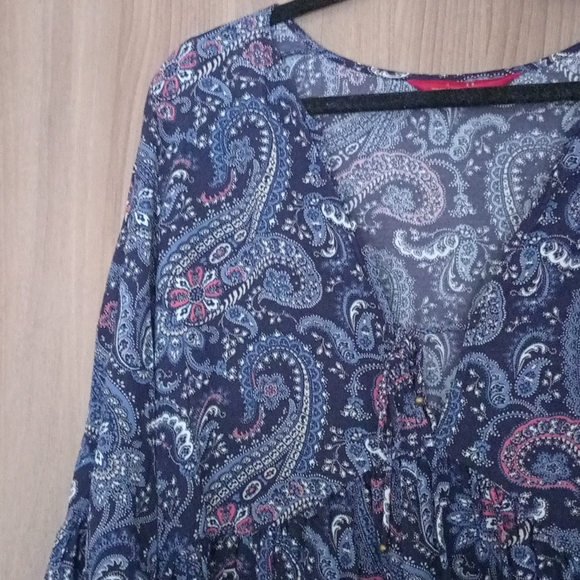 TIGERLILY Mayfield Paisley Blue Bell Sleeve Smock Mini Dress RRP$190 - Picture 14 of 16